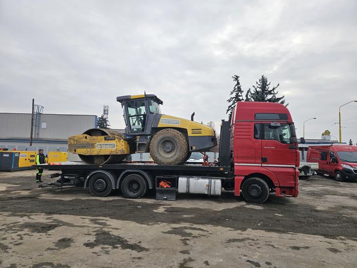 Preprava valca Atlas Copco